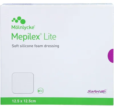 Zdjęcie produktu dla Mepilex Lite, 12,5 x 12,5 cm Opakowanie: 5 sztuk | Opakowanie (5 sztuk)
