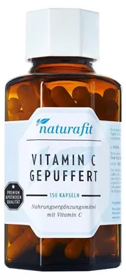 Zdjęcie produktu dla naturafit witamina C buforowana w kapsułkach, 150 kapsułek