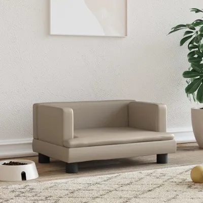 Obrázek produktu pro The Living Store Pelíšek pro psy Cappuccino-Brown 60x40x30 cm Imitace kůže