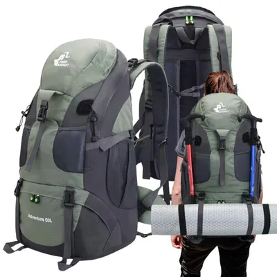 Obrázek produktu pro Horský Batoh 50L Lehký Trekkingový Trekkingový Expediční Kempování 3 Komory Lehký Volný Kingh + Přihrádka Na Boty