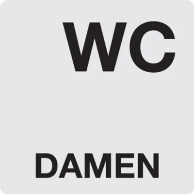 Produktbild von Dreifke® WC-Schild, "Damen", 60 x 60 mm, Alu glatt 1 Stk.