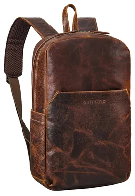 Produktbild von Kleine Leder Rucksack für Damen mit Laptopfach