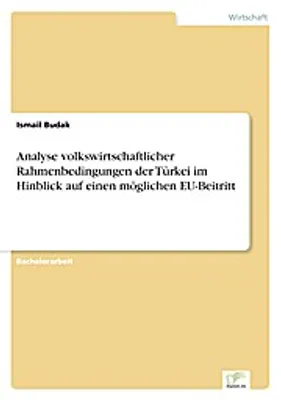 Image de Analyse volkswirtschaftlicher Rahmenbedingungen der Türkei im Hinblick auf einen möglichen EU-Beitritt