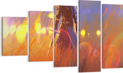 Produktbild von Bild auf Leinwand - Leinwandbild - Krieger Schwert - 100x60cm - Wand Bild - Wanddeko - Wandbilder - Leinwanddruck - Bilder - Kunstdruck - Wanddekoration - Leinwand bilder - Wandkunst - EG100x60-3819
