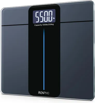 Immagine prodotto di Bilancia pesapersone digitale RENPHO, vincitrice del test 2026 – Bilancia pesapersone fino a 250 kg, piattaforma extra large 33 x 30 cm, portata estremamente elevata, ampio display a LED