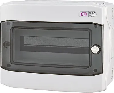 Immagine prodotto di Armadio di comando a superficie con 12 moduli e porta trasparente IP65 - ECH-12PT 001101062 ETI