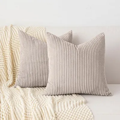 Obrázok produktu pre Poťah na vankúš z mikrovlákna, 45x45 cm, 2 kusy, farba taupe