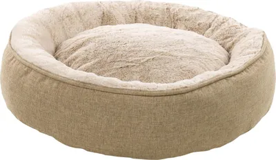Produktbild von Flamingo Katzenkorb Isidoor rund beige, Maße: 50 x 50 x 15 cm