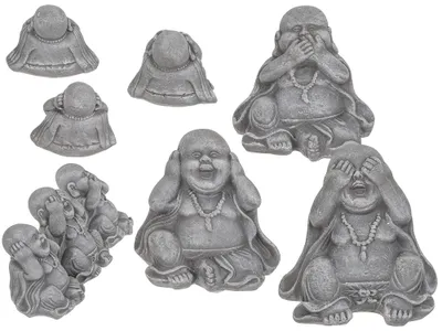 Image de Lot de 3 statuettes BOUDDHA Chinois MAGNETICLAND