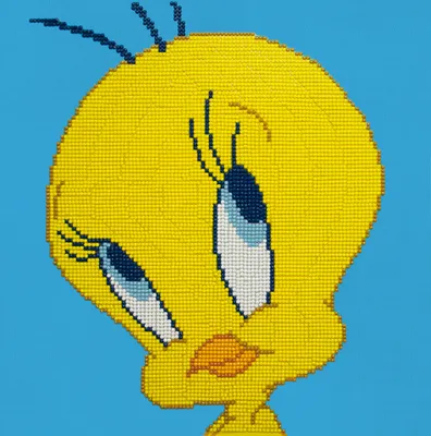 Produktbild von DIAMOND DOTZ® Original Diamond Painting Tweety Looney Tunes 32 x 32 cm