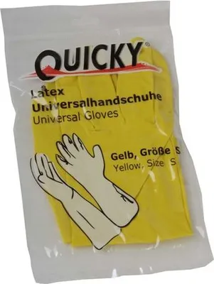 Produktbild von 12x Haushaltshandschuhe Universalhandschuhe gelb aus Latex Gr. S 1 Paar