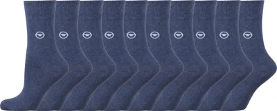 Produktbild von TOM TAILOR Damen Strümpfe Basic 9er Pack Mehrfarbig atmungsaktiver Baumwollmix Socken, Komfortbund, Alltag & Freizeit, Mehrfachpack, Größen 35-38 und 39-42, SockSizes:39-42
