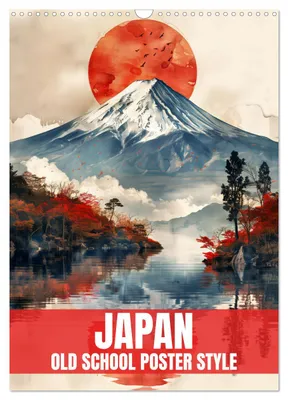 Produktbild von Japan - Old School Poster Style (Wandkalender 2027 DIN A3 hoch), CALVENDO Monatskalender
