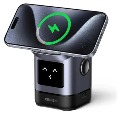 Produktbild von Ugreen 45775 Ladegerät für Mobilgeräte Universal Schwarz, Grau AC Kabelloses Aufladen Schnellladung Drinnen