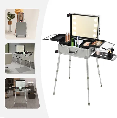 Obrázek produktu pro Pouzdro na make-up Pouzdro na make-up s LED světlem Cestovní organizér na kosmetiku
