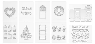 Produktbild von VEVOR Prägefolder, 15 Stück, 105 x 148 mm, Hintergrund-Prägeplatten für VEVOR Stanz- und Prägemaschine, PP-Kunststoff Präge-Schablone für Scrapbooking und Kartenherstellung