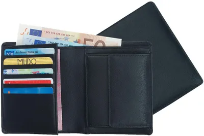 Zdjęcie produktu dla Portfel combi Alassio, skórzany, czarny