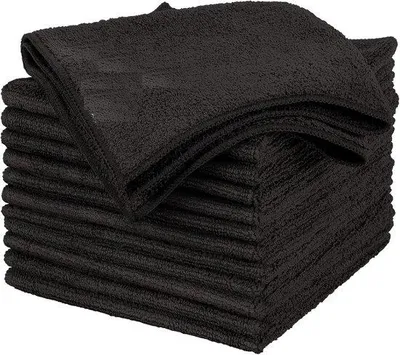 Produktbild von Famanu Mikrofasertücher Set 12 Stück - Schwarz, für Fenster, Küche und Glas