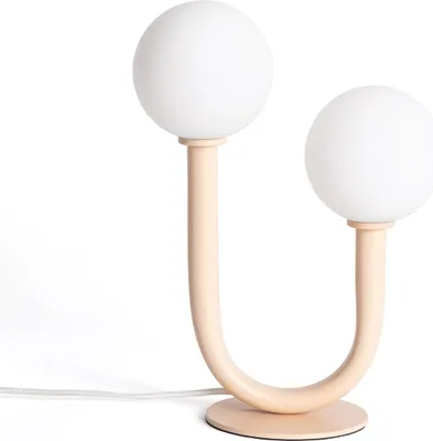 Produktbild von Tischlampe aus Metall und Glas Zeina Beige