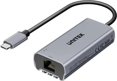 Produktbild von UNITEK USB-C-Adapter – RJ45 5 GBPS M/F