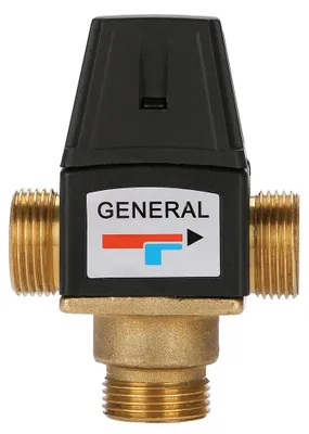 Productafbeelding van Drie-weg thermostaatmengventiel van messing met buitendraad DN20 voor zonneboilerinstallaties