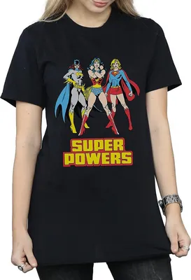 Produktbild von DC Super Hero Girls - "Super Power" T-Shirt für Damen BI703 (XXL) (Schwarz)