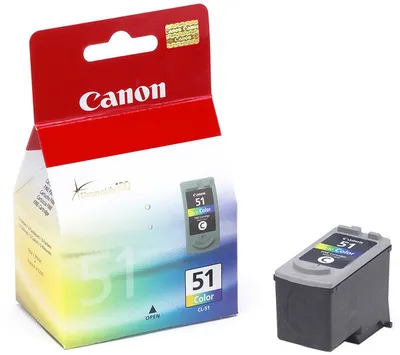 Obrázok produktu pre Canon CL-51, Vysoký (XL) výnos, Azúrová, Purpurová, Žltá, Atrament na pigmentovej báze, 1 kusov, 330 strany
