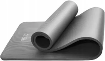 Produktbild von 4FIZJO Fitnessmatte mit Tragegurt, 180x60x1 cm, NBR-Schaumstoff, Rutschfest, Grau