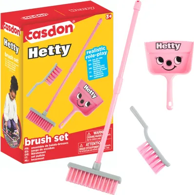 Zdjęcie produktu dla Zestaw do sprzątania Hetty różowa zmiotka z szufelką Casdon