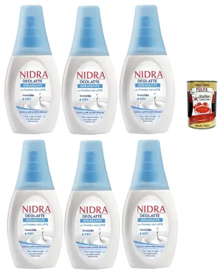 Produktbild von Nidra Deodorante Deolatte Idratante Deodorant Vapo No Gas mit Milchproteinen 0% Alkohol 6x 75ml + Italian Gourmet polpa 400g