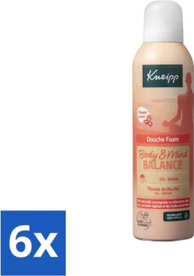 Obrázok produktu pre Kneipp - Sprchová pena - Body & Mind Balance - Iris & Vetiver - 200 ml - Výhodné balenie - 6 kusov