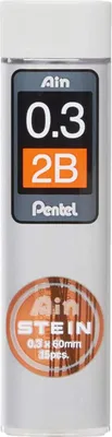 Produktbild von Pentel Ain Stein Ersatzminen für Druckbleistifte - 0,3 mm - 2B