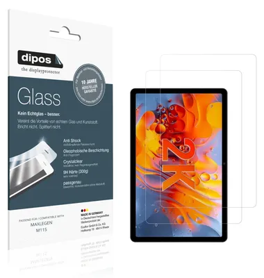 Produktbild von 2x Schutzfolie für MAXLEGEN M11S - Anti-Shock 9H Folie dipos Glass Kunststoffglas