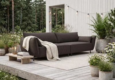Produktbild von Kaiser Möbel Sofa 4-Sitzer für Terrasse und Garten, Stoff Sunlight, Graphit, SUNMEE