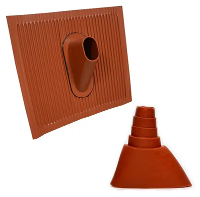 Produktbild von PremiumX Dachabdeckung Aluminium Ziegel Rot Pfanne für Sat Mast Manschette