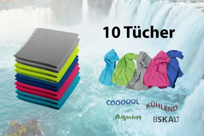 Produktbild von Ideal für Großabnehmer 10 x Ice Tuch Cool Down Towel oder Kühltuch bei Sport und Fitness Türkis
