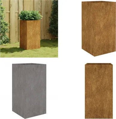 Immagine prodotto di vidaXL Fioriera 40x40x80 cm in acciaio corten - Fioriera - Fioriera - Letto rialzato - Letto rialzato da giardino