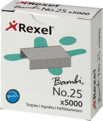 Immagine prodotto di Rexel 05025 Graffette n. 25, galvanizzate, confezione bulk