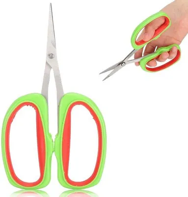 Obrázek produktu pro Ergonomické, protiskluzové, tlumící nárazy, nerezové zahradní nůžky pro stříhání stromů a bonsají