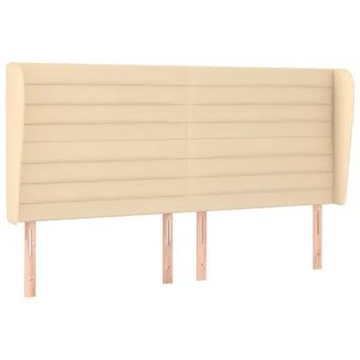 Immagine prodotto di vidaXL Testiera con orecchie crema 203x23x118/128 cm tessuto