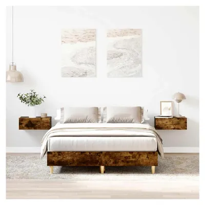 Produktbild von Bettgestell ohne Matratze, R?uchereiche, 120x190 cm, Holzwerkstoff