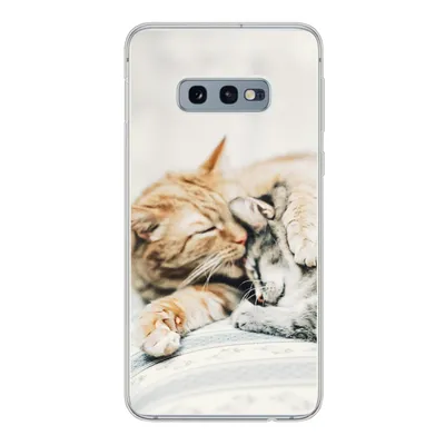 Produktbild von MuchoWow® Handyhülle Schutzhülle Hülle für Samsung Galaxy S10e Katzen - Sofa - Wohnzimmer Silikon Softcase Handy Hülle - Handy