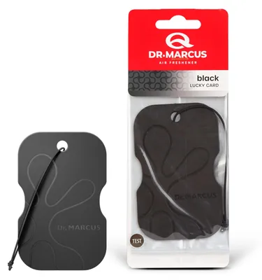Productafbeelding van Dr. Marcus Lucky Card Autolufterfrisser, zwart – Geurkaart – Luxe geur – Langdurige werking – Neutraliseert geuren [DRM07468]