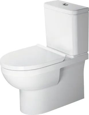 Produktbild von Duravit Stand-WC-Kombination BASIC DURASTYLE rimless, tief, 365 x 650 mm, Abgang Vario weiß