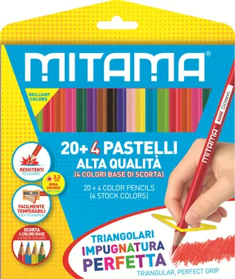 Immagine prodotto di Mitama Pastelli Triangolari pz. 24 Multicolore 24 pz