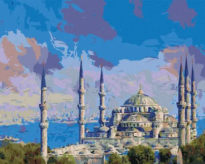 Produktbild von Zuty - Malen nach Zahlen - SULTAN AHMED MOSCHEE, 40x50 cm, ohne Keilrahmen