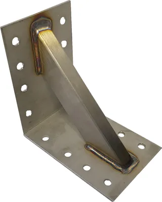 Produktbild von V2A Edelstahl Winkel 15x15x8cm verstärkt Holzverbinder 5mm stark