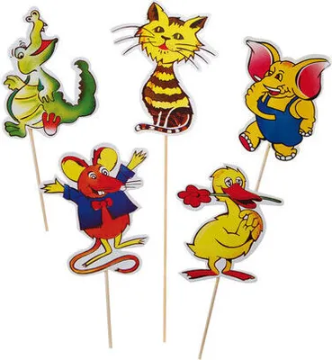 Produktbild von 100x Deko-Picker "Tiere-Mix" 20cm