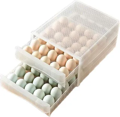 Immagine prodotto di Contenitore per uova, capacità 60 uova - Ecologico - Impilabile - Ideale per la cucina o per il picnic - Dimensioni: 26 x 34 x 17 cm
