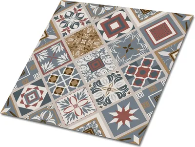 Produktbild von Selbstklebende Platten 30x30 cm Wandpaneele 9 Stück im Set Wanddeko - Türkisches Patchwork.